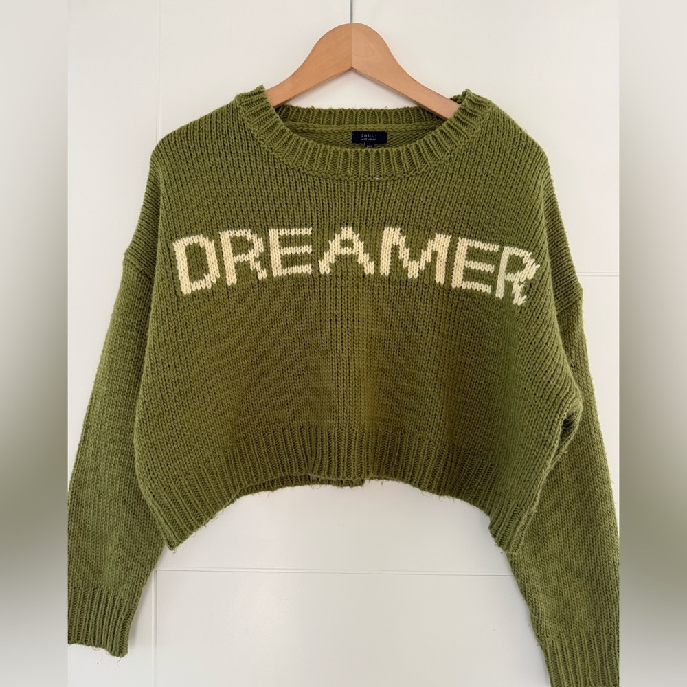 debut “Dreamer” Cropped Sweater, size medium.